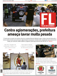 Capa do jornal Folha Londrina 17/06/2020