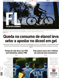 Capa do jornal Folha Londrina 17/07/2020