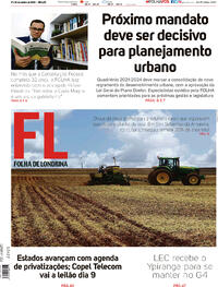 Capa do jornal Folha Londrina 17/10/2020