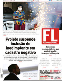 Capa do jornal Folha Londrina 18/06/2020