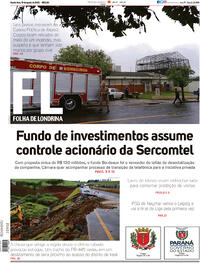Capa do jornal Folha Londrina 19/08/2020