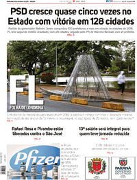 Capa do jornal Folha Londrina 19/11/2020