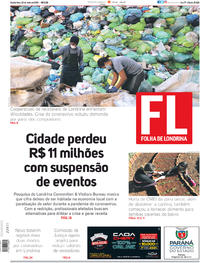 Capa do jornal Folha Londrina 20/05/2020