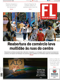 Capa do jornal Folha Londrina 21/04/2020