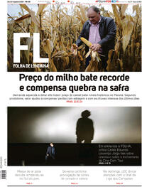 Capa do jornal Folha Londrina 22/08/2020