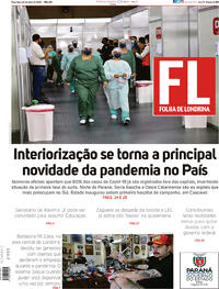 Capa do jornal Folha Londrina 23/06/2020