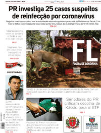 Capa do jornal Folha Londrina 23/10/2020