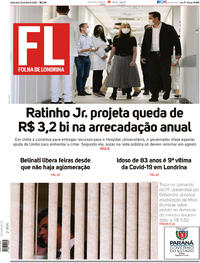 Capa do jornal Folha Londrina 24/04/2020