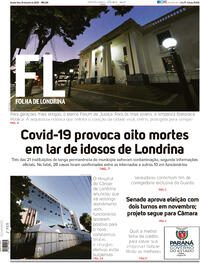 Capa do jornal Folha Londrina 24/06/2020