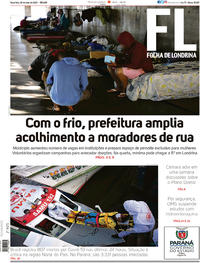 Capa do jornal Folha Londrina 26/05/2020