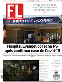 Capa do jornal Folha Londrina 27/05/2020