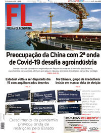 Capa do jornal Folha Londrina 27/06/2020