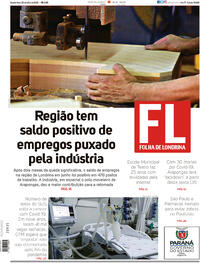 Capa do jornal Folha Londrina 29/07/2020