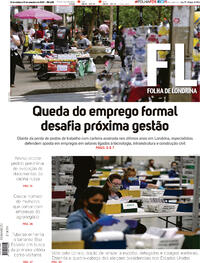 Capa do jornal Folha Londrina 31/10/2020