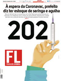 Capa do jornal Folha Londrina 31/12/2020