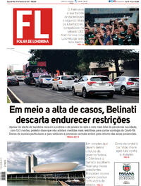 Capa do jornal Folha Londrina 01/02/2021