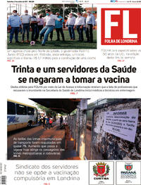 Capa do jornal Folha Londrina 01/10/2021