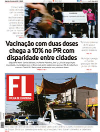 Capa do jornal Folha Londrina 04/06/2021
