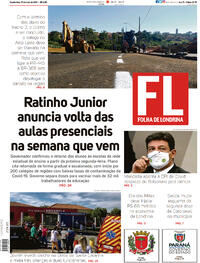 Capa do jornal Folha Londrina 05/05/2021