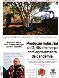 Capa do jornal Folha Londrina 06/05/2021