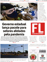 Capa do jornal Folha Londrina 07/04/2021