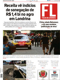 Capa do jornal Folha Londrina 07/05/2021