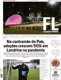 Capa do jornal Folha Londrina 07/06/2021