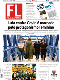 Capa do jornal Folha Londrina 08/03/2021