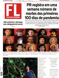 Capa do jornal Folha Londrina 09/01/2021