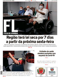 Capa do jornal Folha Londrina 09/02/2021