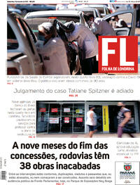 Capa do jornal Folha Londrina 11/02/2021