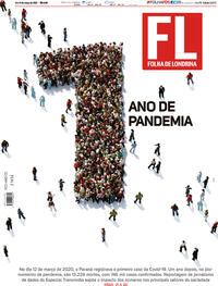 Capa do jornal Folha Londrina 13/03/2021