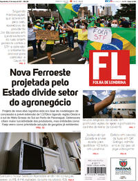 Capa do jornal Folha Londrina 15/03/2021