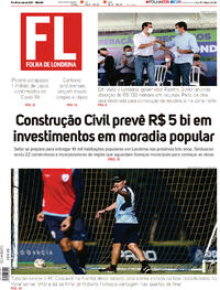 Capa do jornal Folha Londrina 15/05/2021