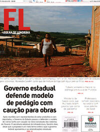 Capa do jornal Folha Londrina 17/04/2021