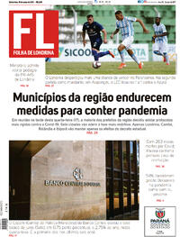 Capa do jornal Folha Londrina 18/03/2021