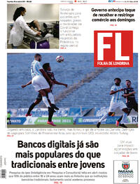 Capa do jornal Folha Londrina 18/05/2021