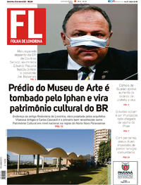 Capa do jornal Folha Londrina 20/05/2021