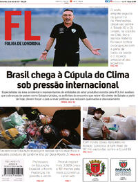 Capa do jornal Folha Londrina 22/04/2021