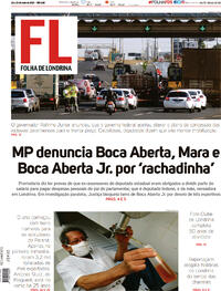 Capa do jornal Folha Londrina 22/05/2021