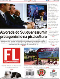 Capa do jornal Folha Londrina 23/04/2021