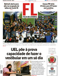 Capa do jornal Folha Londrina 24/05/2021