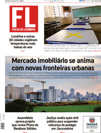 Capa do jornal Folha Londrina 25/05/2021