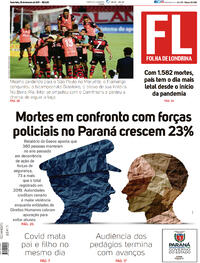 Capa do jornal Folha Londrina 26/02/2021