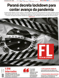 Capa do jornal Folha Londrina 27/02/2021