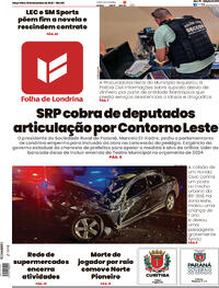Capa do jornal Folha Londrina 12/12/2023