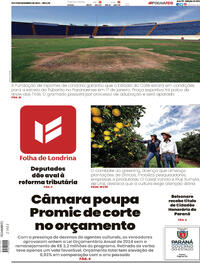 Capa do jornal Folha Londrina 16/12/2023