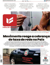 Capa do jornal Folha Londrina 18/12/2023