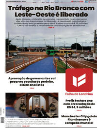 Capa do jornal Folha Londrina 23/12/2023