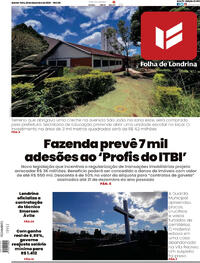 Capa do jornal Folha Londrina 28/12/2023